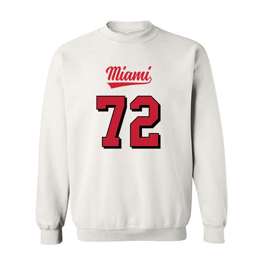 Miami of Ohio - NCAA Football : Kris Manu - 2024 Replica Shersey Crewneck Sweatshirt-0
