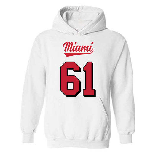 Miami of Ohio - NCAA Football : Andrew Lowry - 2024 Replica Shersey Hooded Sweatshirt-0