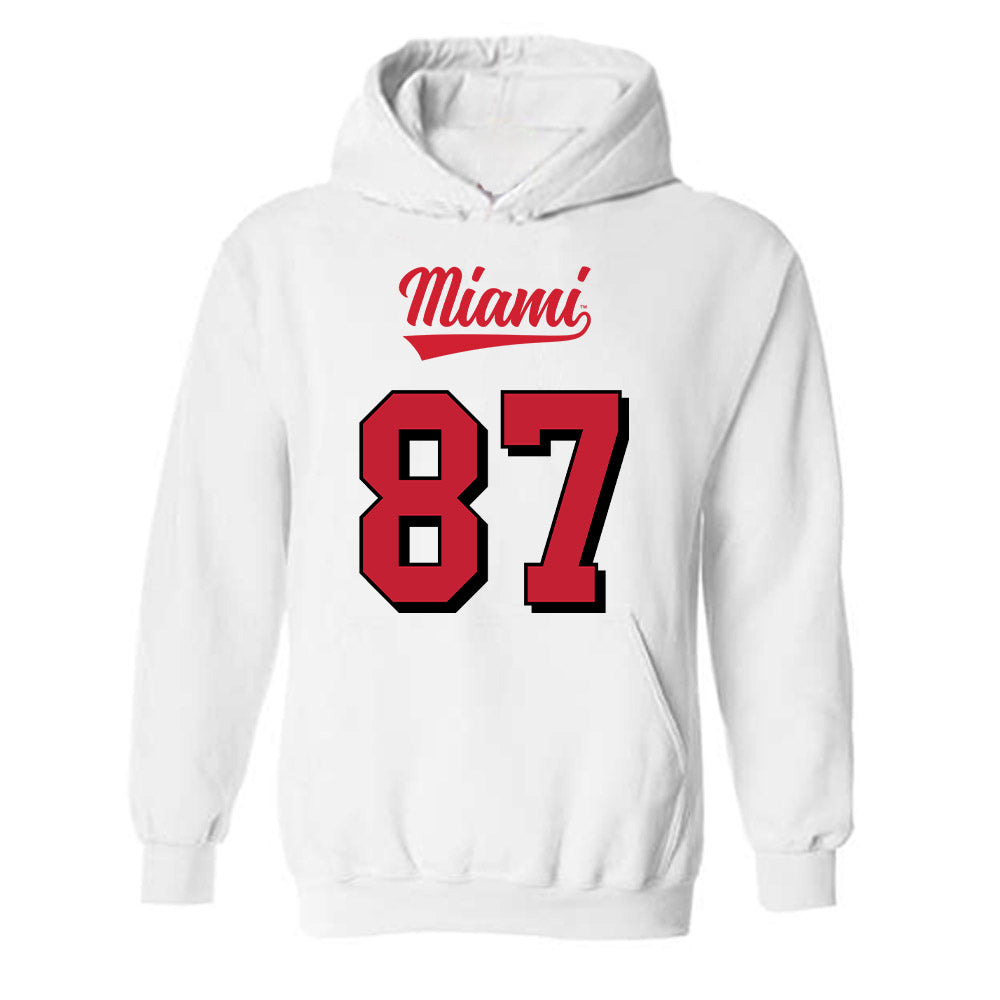 Miami of Ohio - NCAA Football : Noam Butbul - 2024 Replica Shersey Hooded Sweatshirt-0