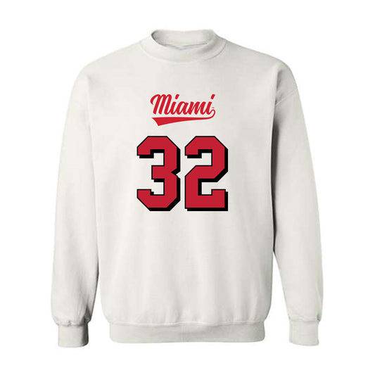 Miami of Ohio - NCAA Football : James Schott - 2024 Replica Shersey Crewneck Sweatshirt-0