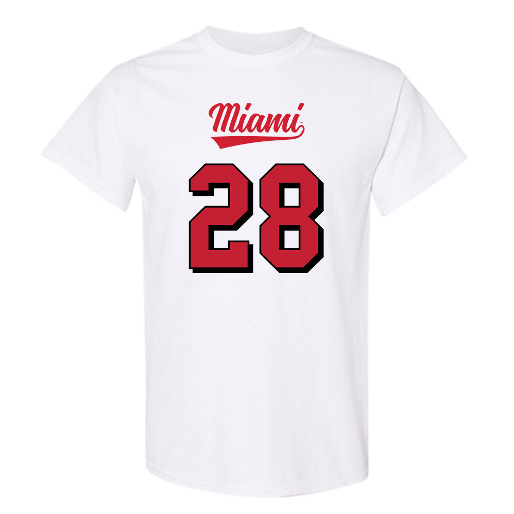 Miami of Ohio - NCAA Football : Andrew Bjorson - 2024 Replica Shersey T-Shirt-0