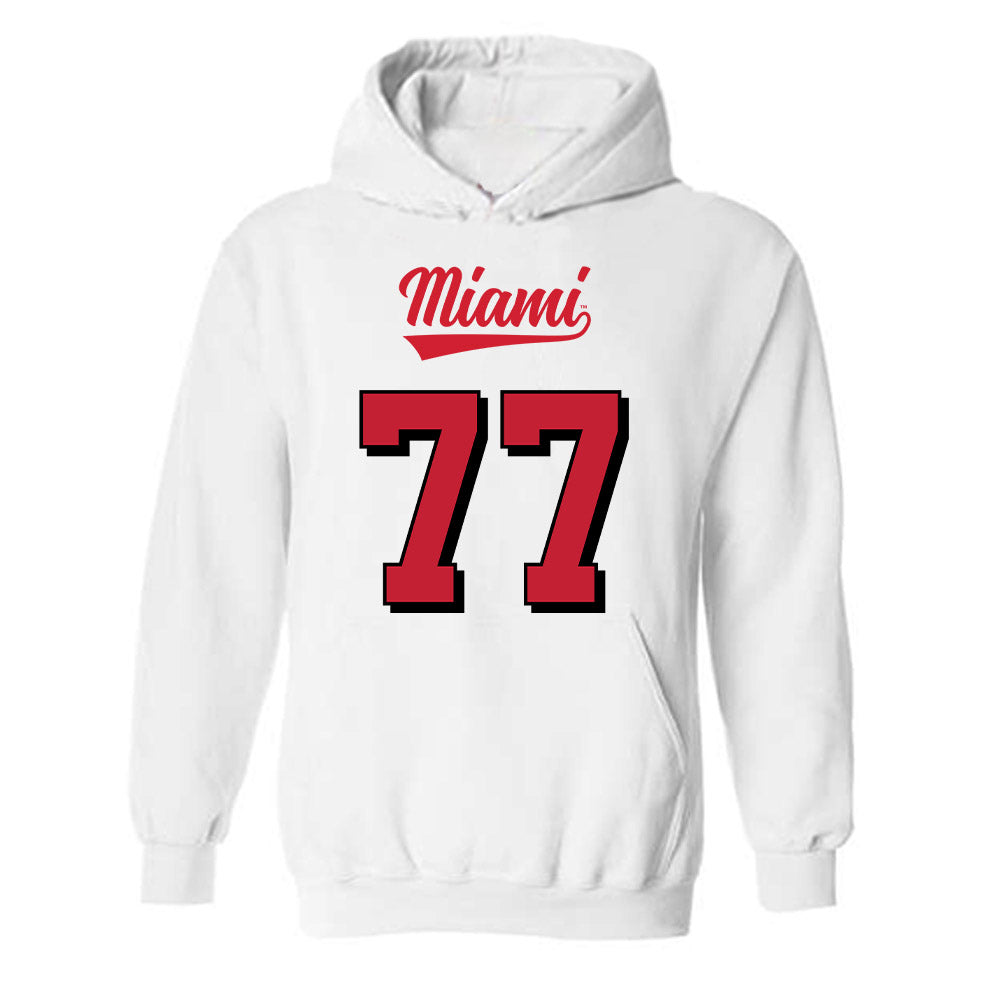 Miami of Ohio - NCAA Football : Austin Uke - 2024 Replica Shersey Hooded Sweatshirt-0