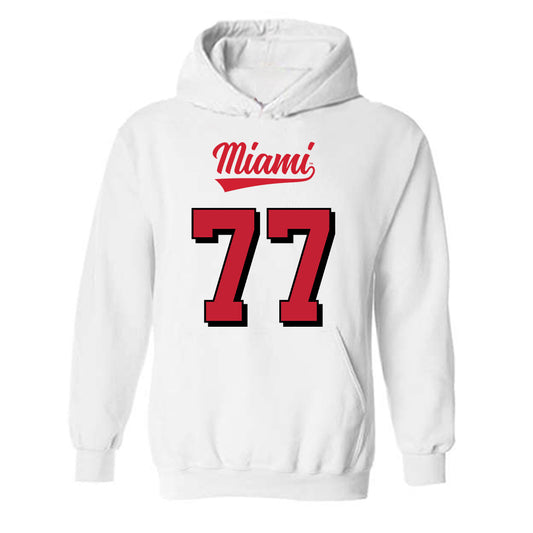 Miami of Ohio - NCAA Football : Austin Uke - 2024 Replica Shersey Hooded Sweatshirt-0