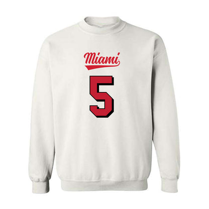 Miami of Ohio - NCAA Football : Luke Evans - 2024 Replica Shersey Crewneck Sweatshirt-0