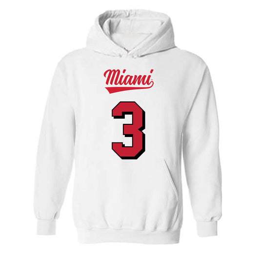 Miami of Ohio - NCAA Football : Malcolm McCain - 2024 Replica Shersey Hooded Sweatshirt-0