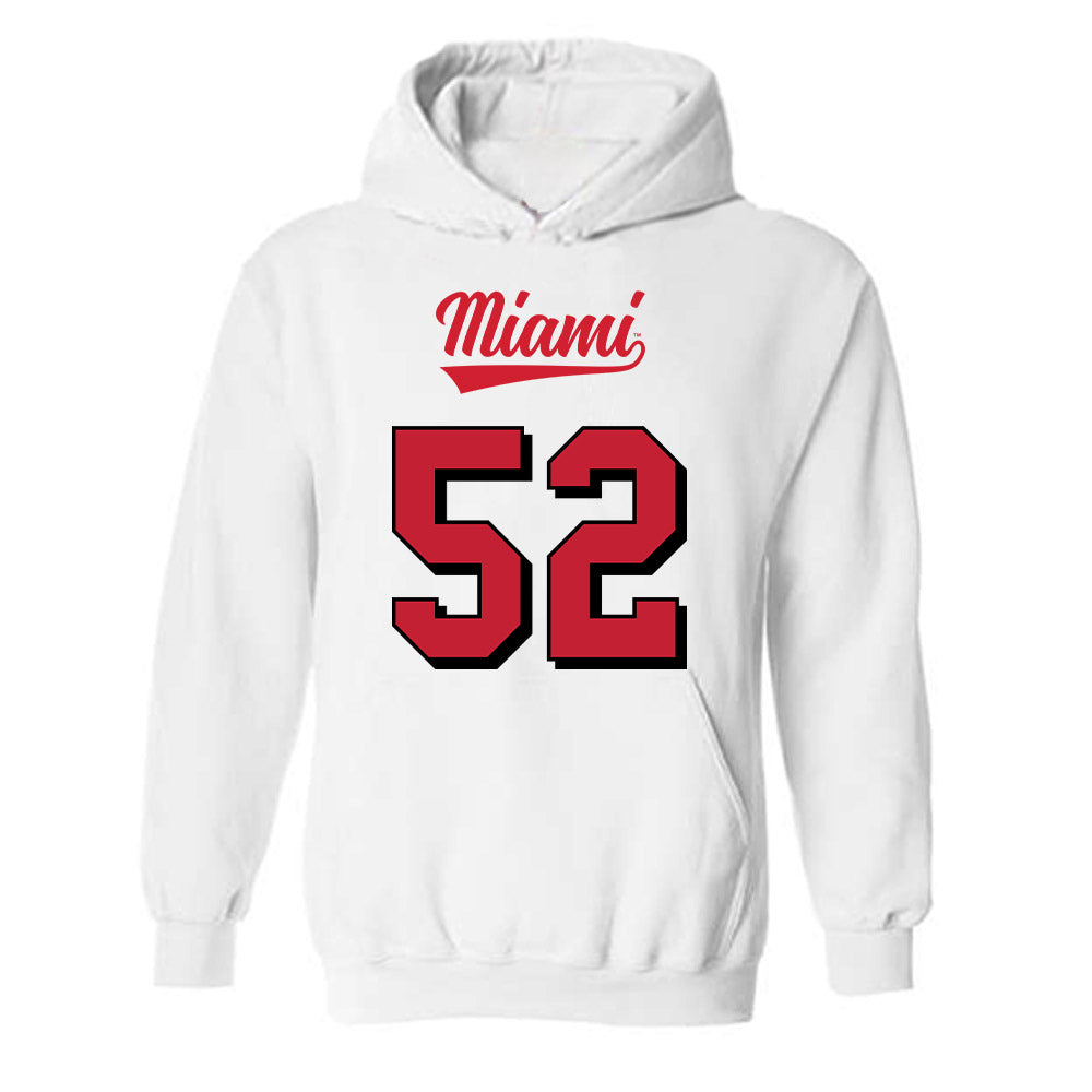 Miami of Ohio - NCAA Football : Nasir Washington - 2024 Replica Shersey Hooded Sweatshirt-0