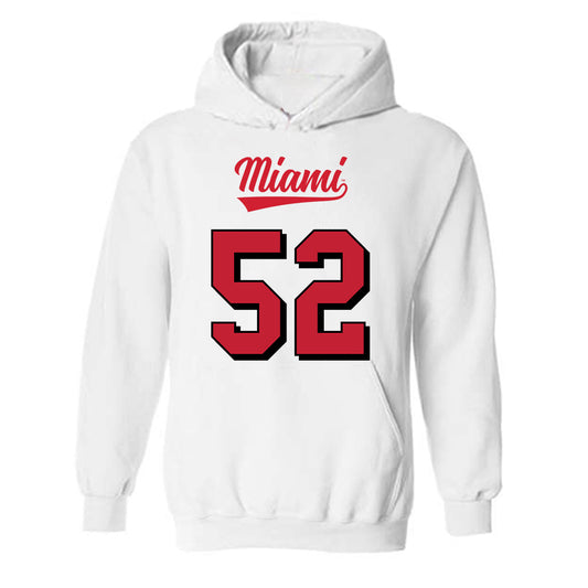 Miami of Ohio - NCAA Football : Nasir Washington - 2024 Replica Shersey Hooded Sweatshirt-0