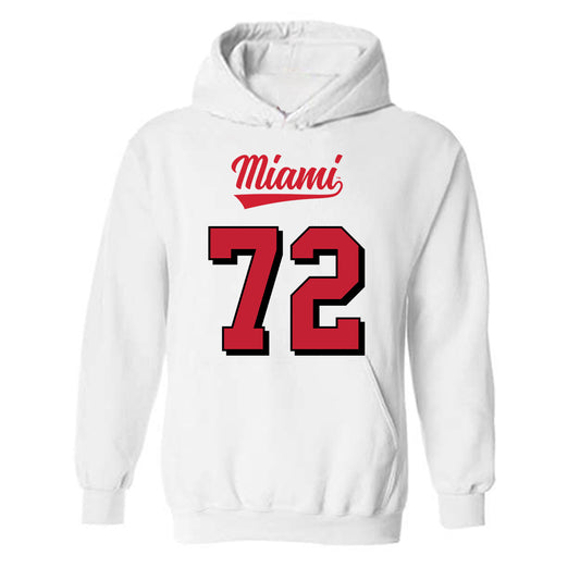 Miami of Ohio - NCAA Football : Kris Manu - 2024 Replica Shersey Hooded Sweatshirt-0