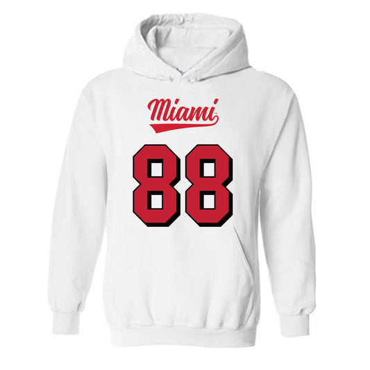 Miami of Ohio - NCAA Football : Brody Kosin - 2024 Replica Shersey Hooded Sweatshirt-0
