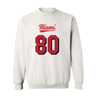 Miami of Ohio - NCAA Football : Michael Parrish - 2024 Replica Shersey Crewneck Sweatshirt-0