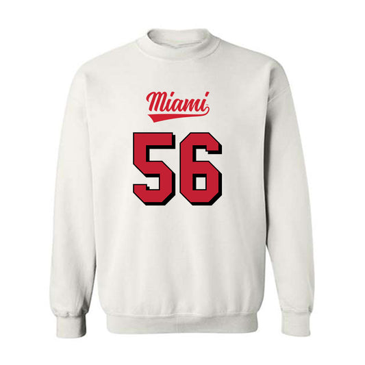 Miami of Ohio - NCAA Football : Mitchell Butler - 2024 Replica Shersey Crewneck Sweatshirt-0