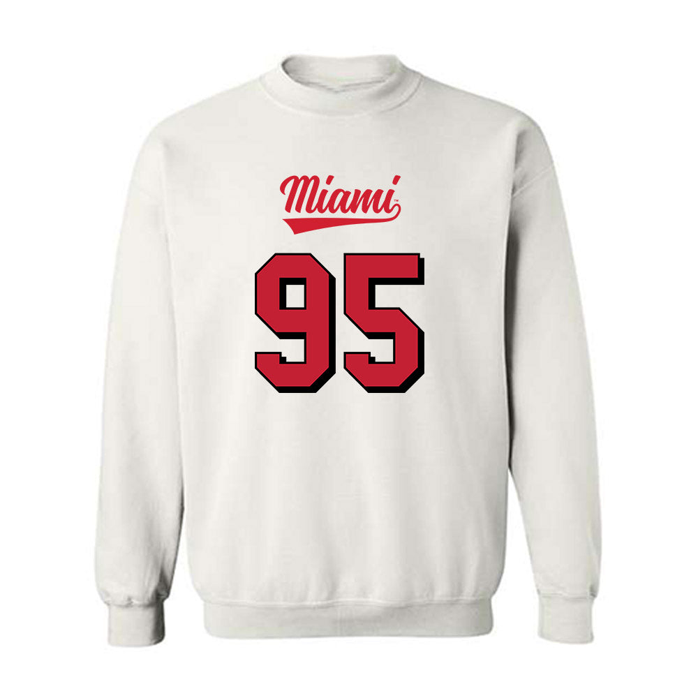 Miami of Ohio - NCAA Football : Aariz Taylor - 2024 Replica Shersey Crewneck Sweatshirt-0
