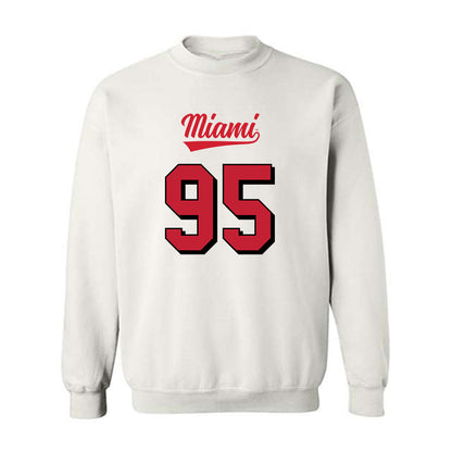 Miami of Ohio - NCAA Football : Aariz Taylor - 2024 Replica Shersey Crewneck Sweatshirt-0