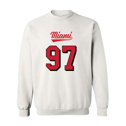 Miami of Ohio - NCAA Football : William Goodvine III - 2024 Replica Shersey Crewneck Sweatshirt-0