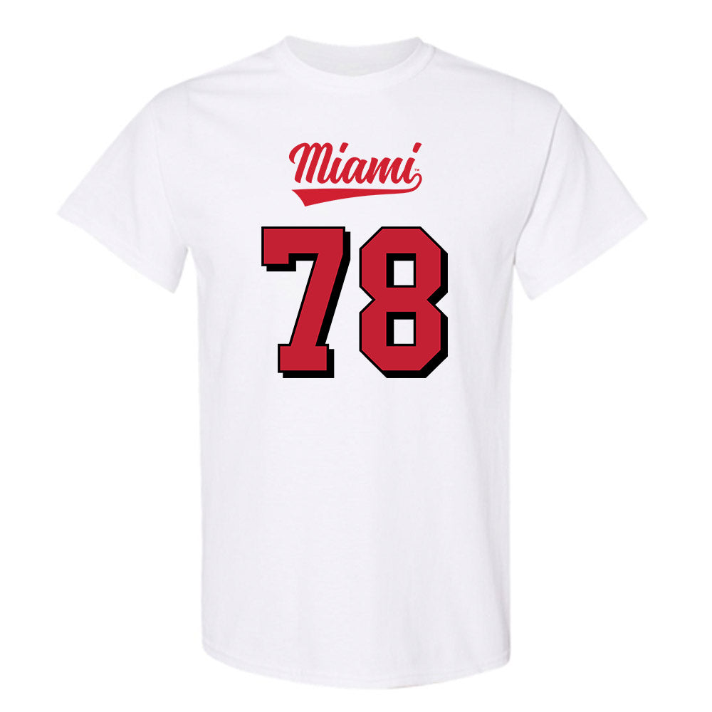 Miami of Ohio - NCAA Football : Drew Terrill - 2024 Replica Shersey T-Shirt-0
