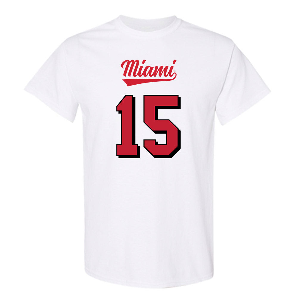 Miami of Ohio - NCAA Football : Harrison Brewster - 2024 Replica Shersey T-Shirt-0