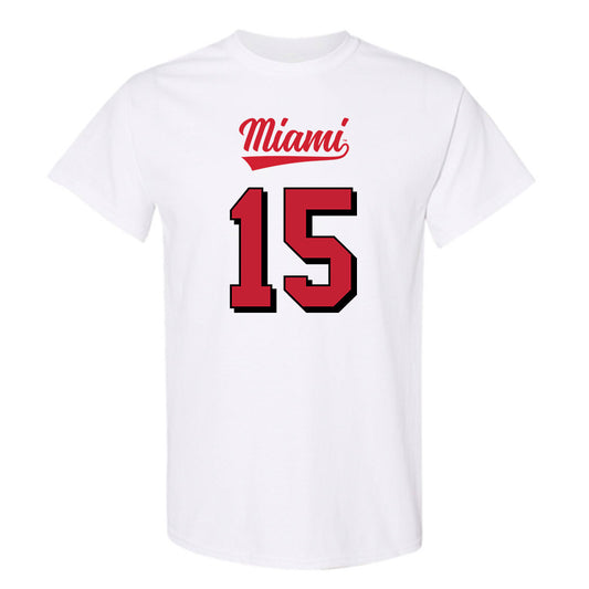 Miami of Ohio - NCAA Football : Harrison Brewster - 2024 Replica Shersey T-Shirt-0