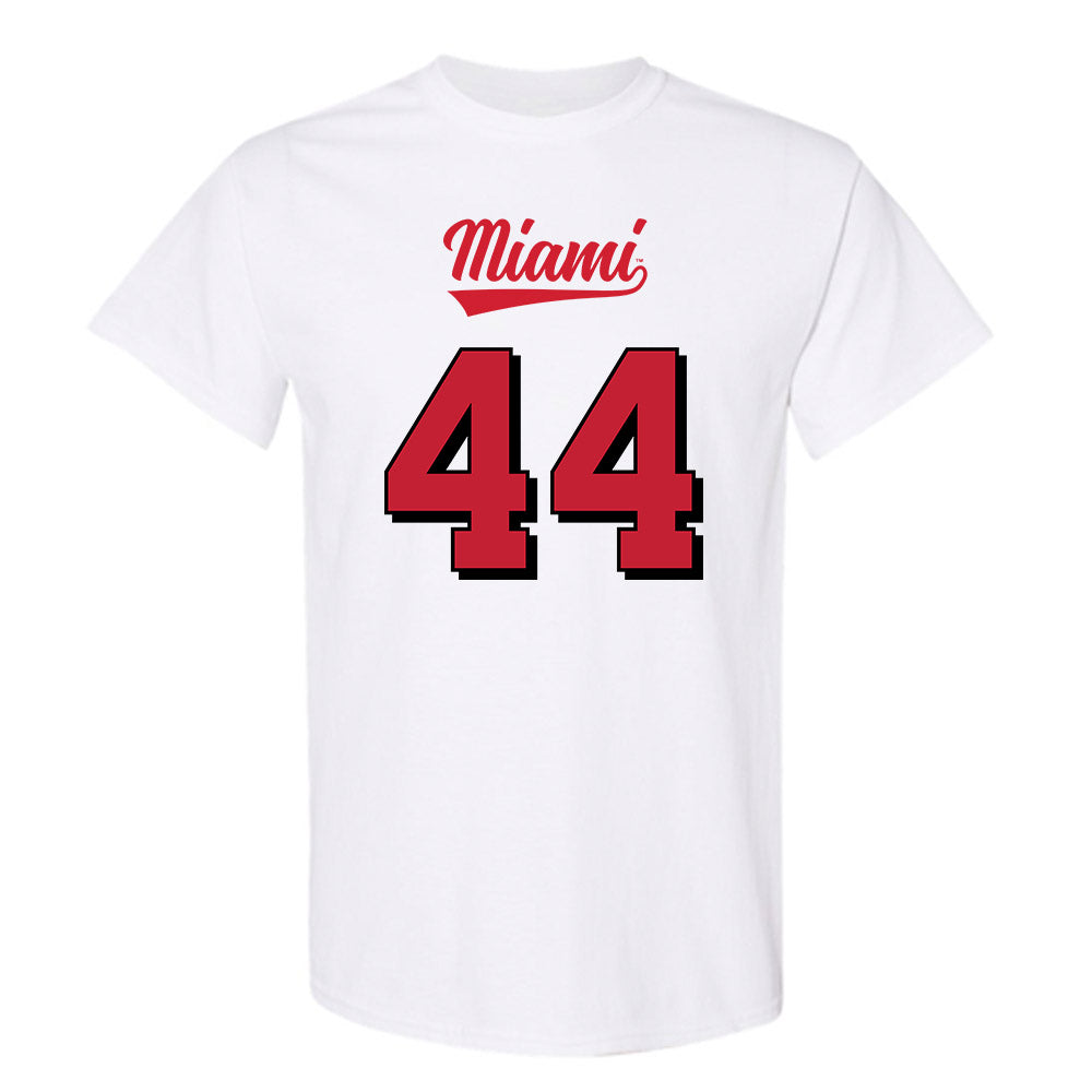 Miami of Ohio - NCAA Football : Grant Leeper - 2024 Replica Shersey T-Shirt-0