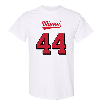 Miami of Ohio - NCAA Football : Grant Leeper - 2024 Replica Shersey T-Shirt-0