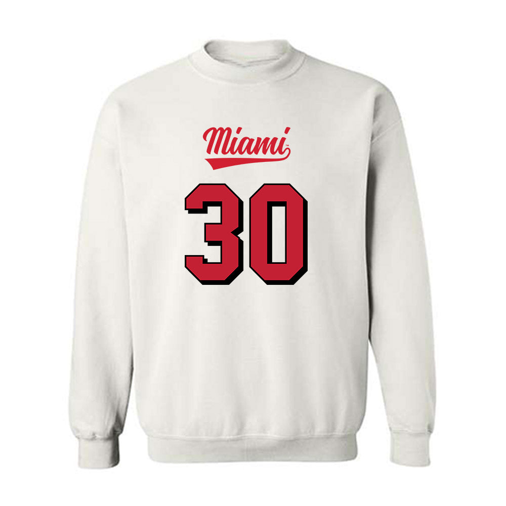 Miami of Ohio - NCAA Football : Josh Ringer - 2024 Replica Shersey Crewneck Sweatshirt-0