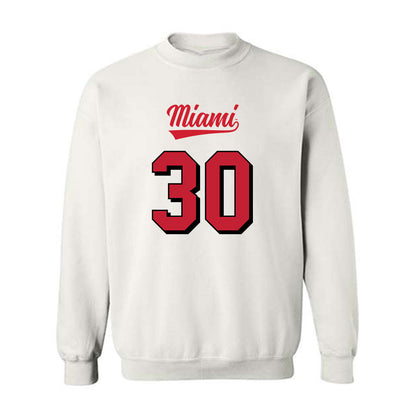 Miami of Ohio - NCAA Football : Josh Ringer - 2024 Replica Shersey Crewneck Sweatshirt-0