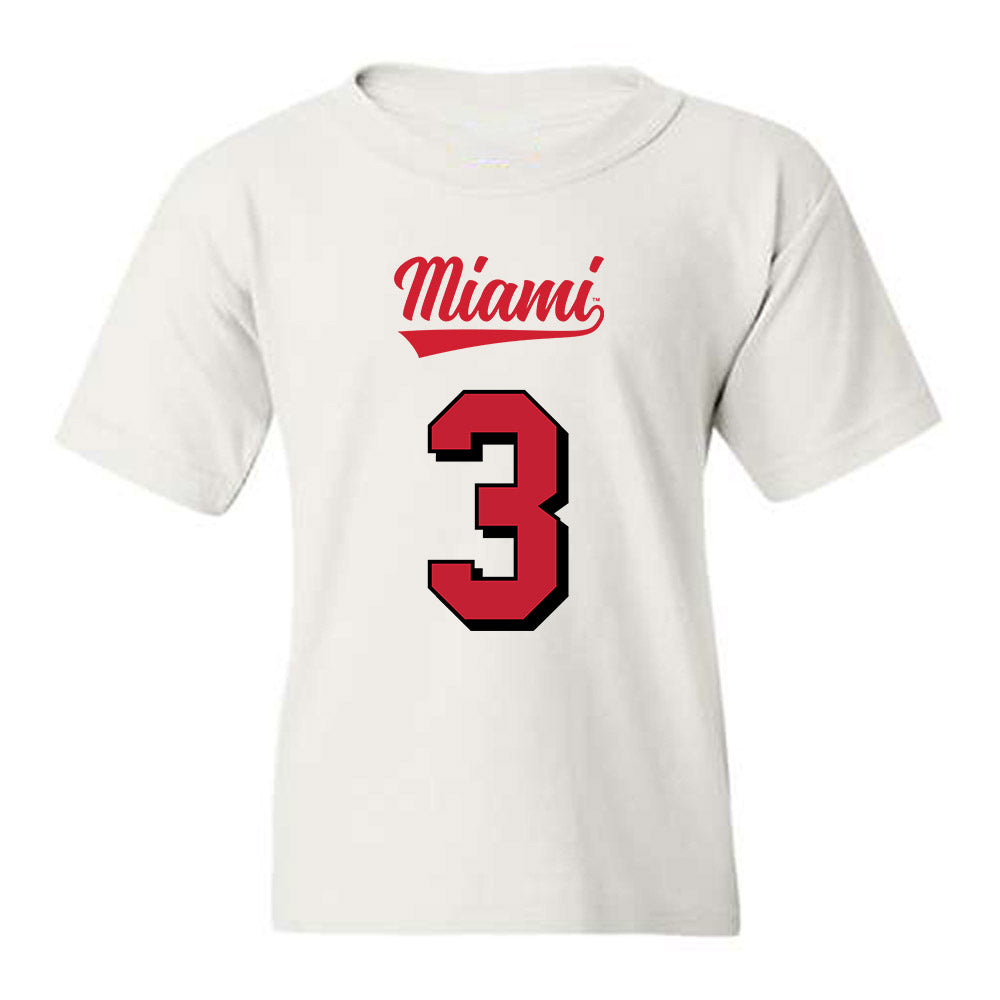 Miami of Ohio - NCAA Football : Malcolm McCain - 2024 Replica Shersey Youth T-Shirt-0