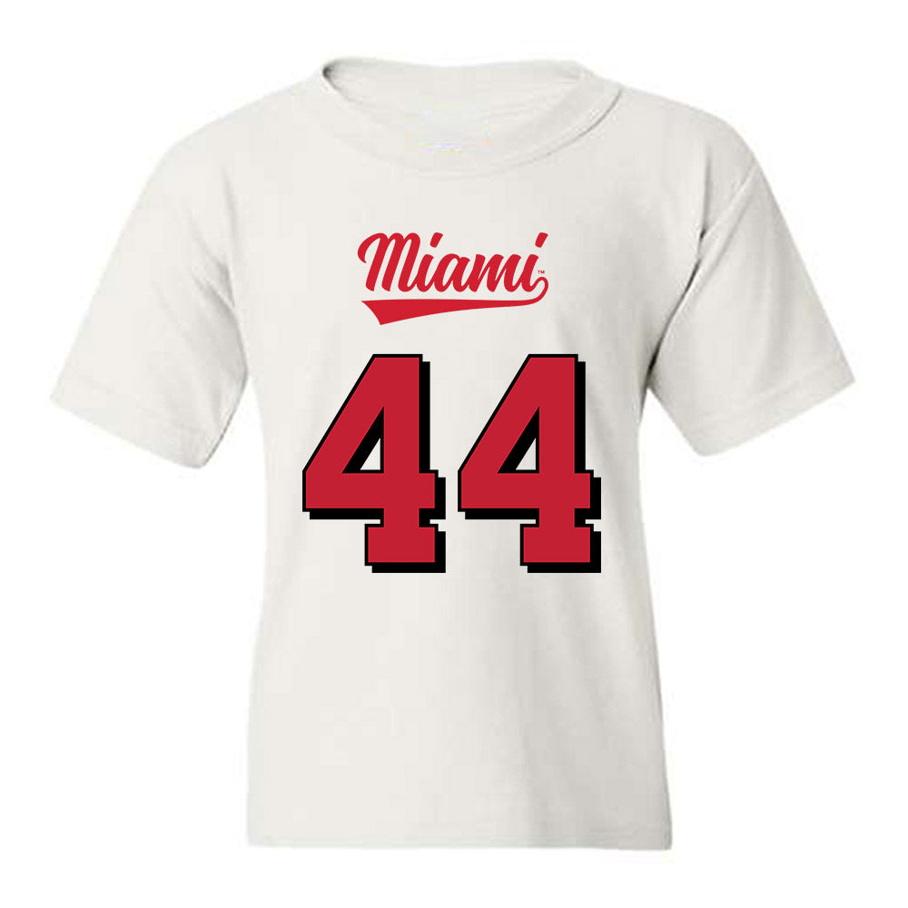 Miami of Ohio - NCAA Football : Grant Leeper - 2024 Replica Shersey Youth T-Shirt-0