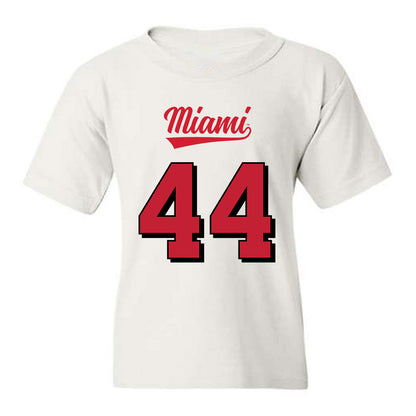 Miami of Ohio - NCAA Football : Grant Leeper - 2024 Replica Shersey Youth T-Shirt-0
