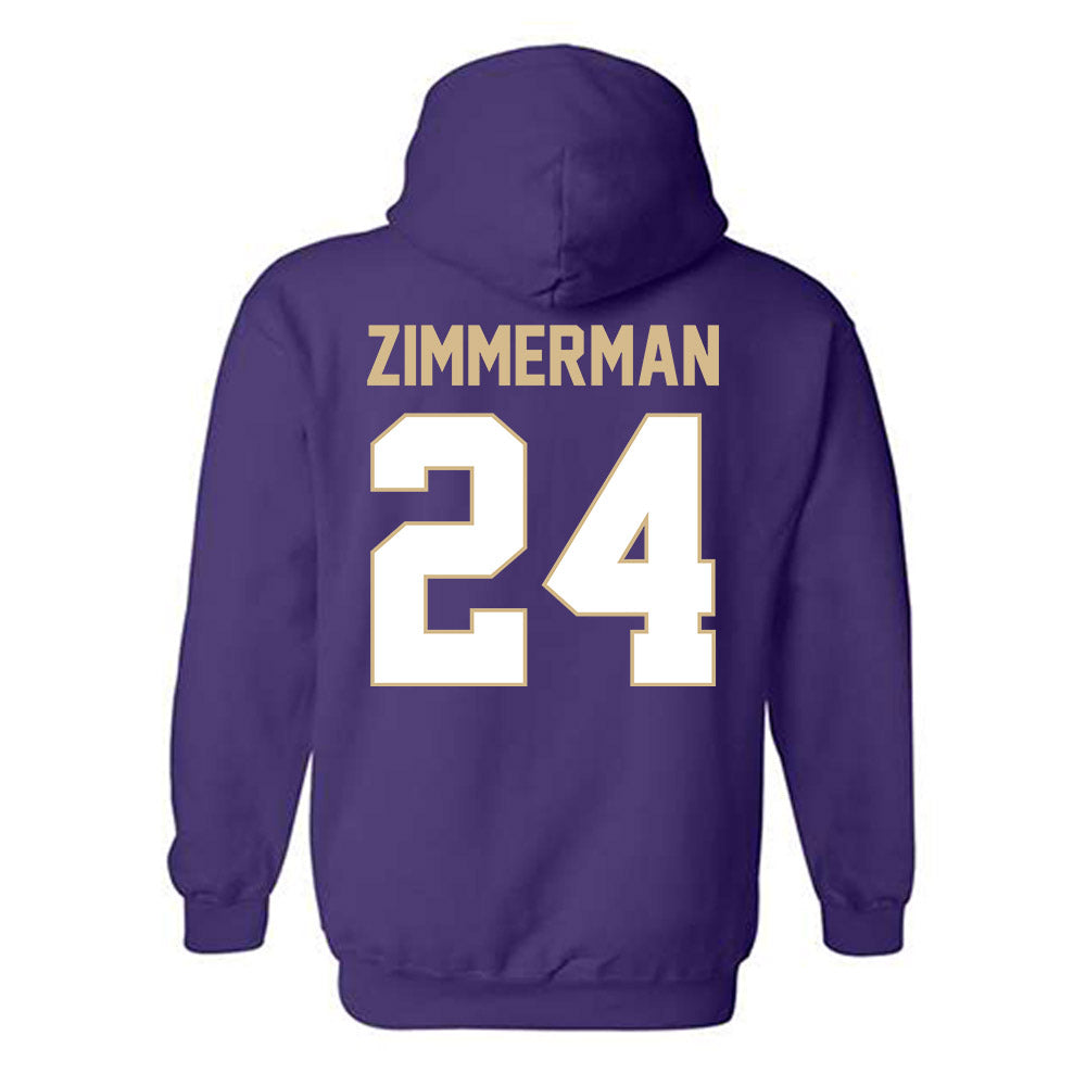 Western Carolina - NCAA Women's Basketball : Justice Zimmerman - Classic Shersey Hooded Sweatshirt-1