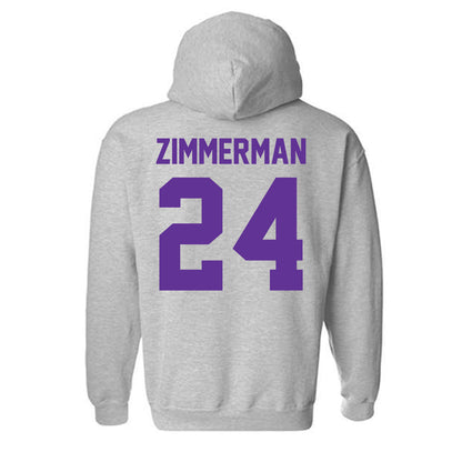 Western Carolina - NCAA Women's Basketball : Justice Zimmerman - Classic Shersey Hooded Sweatshirt-1