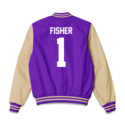 Western Carolina - NCAA Football : Caleb Fisher - Bomber Jacket-1