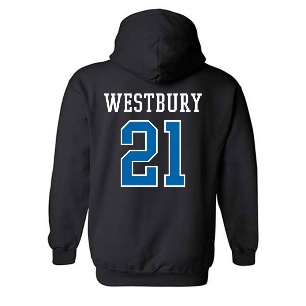 Texas A&M Corpus Christi - NCAA Women's Soccer : Morgan Westbury - Classic Shersey Hooded Sweatshirt-1