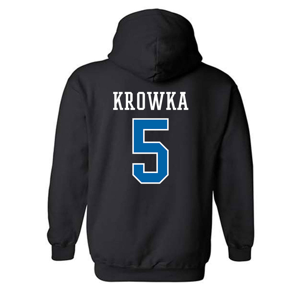 Texas A&M Corpus Christi - NCAA Baseball : Karson Krowka - Classic Shersey Hooded Sweatshirt-1