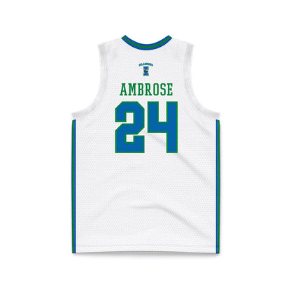 Texas A&M Corpus Christi - NCAA Men's Basketball : Jamal ambrose - White Basketball Jersey-1