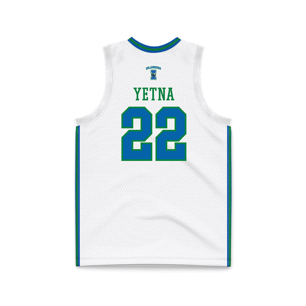 Texas A&M Corpus Christi - NCAA Men's Basketball : Franck Yetna - White Basketball Jersey-1