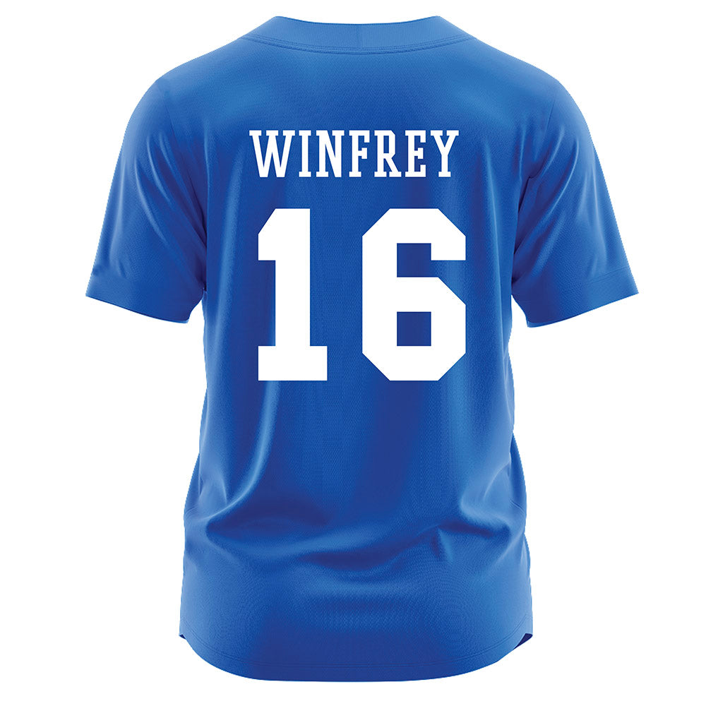 Texas A&M Corpus Christi - NCAA Softball : Kendra Winfrey - Royal Jersey-1