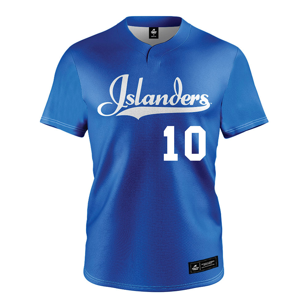 Texas A&M Corpus Christi - NCAA Softball : Rhea-Ann Avalos - Royal Jersey-0