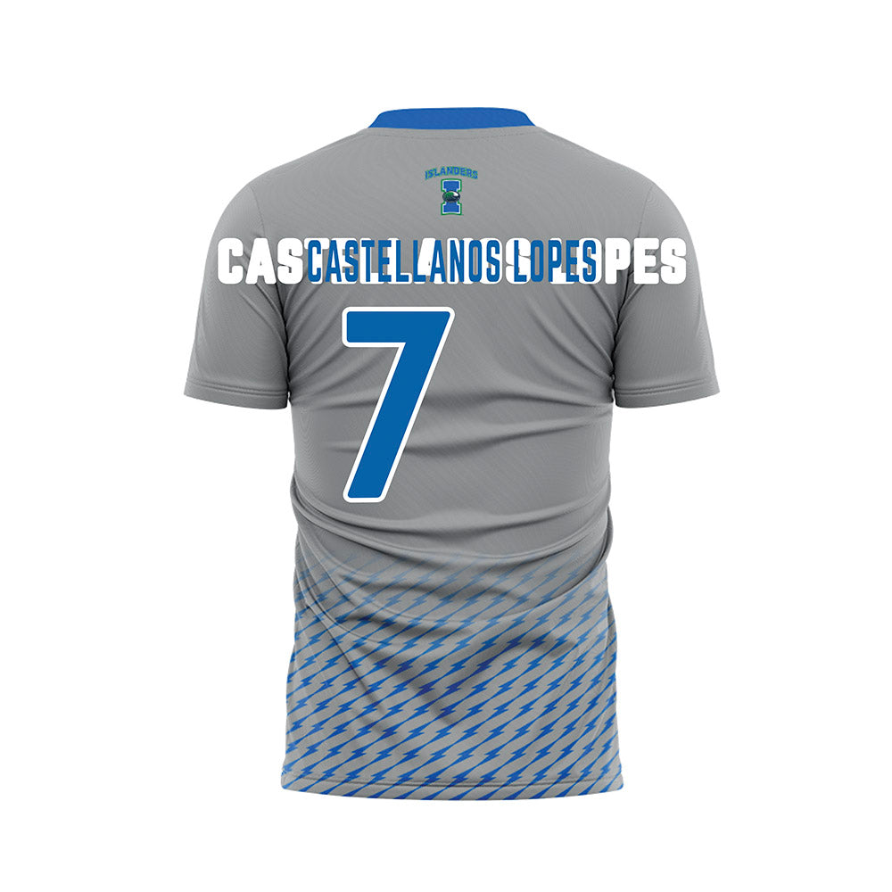 Texas A&M Corpus Christi - NCAA Women's Soccer : Isabella Castellanos Lopes - Grey Soccer Jersey-1