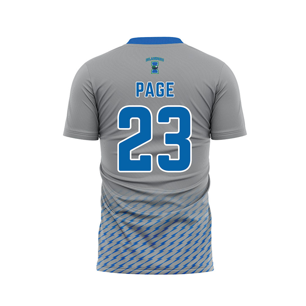 Texas A&M Corpus Christi - NCAA Women's Soccer : Madison Page - Grey Soccer Jersey-1