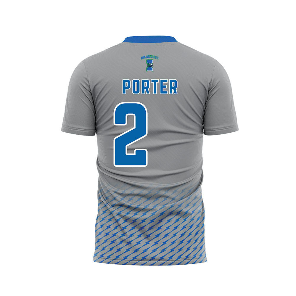 Texas A&M Corpus Christi - NCAA Women's Soccer : Katie Porter - Grey Soccer Jersey-1
