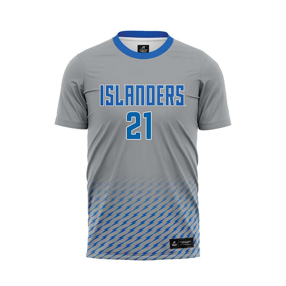 Texas A&M Corpus Christi - NCAA Women's Soccer : Morgan Westbury - Grey Soccer Jersey-0