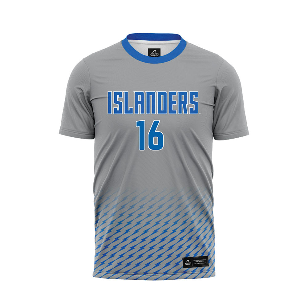 Texas A&M Corpus Christi - NCAA Women's Soccer : Alisa Divano - Grey Soccer Jersey-0