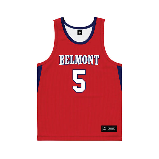 Belmont - NCAA Women's Basketball : Sanaa Tripp - Red Basketball Jersey-0