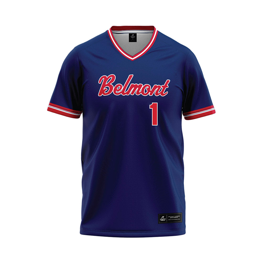 Belmont - NCAA Softball : Madison Dolecki - Navy Baseball Jersey-0