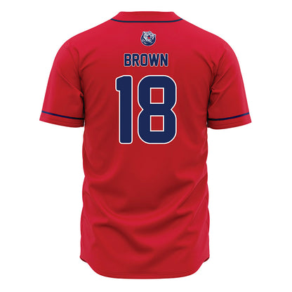 Belmont - NCAA Baseball : Zane Brown - Red Jersey-1