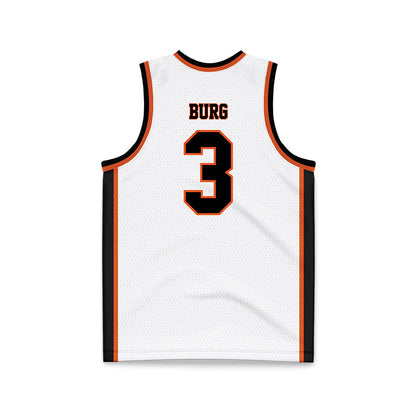 Pacific - NCAA Women's Basketball : Hannah Burg - White Basketball Jersey-1