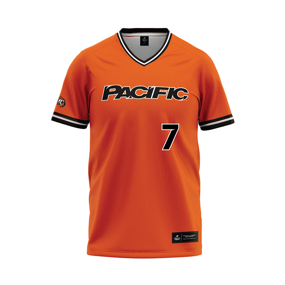 Pacific - NCAA Softball : Jayleen Scott - Orange Baseball Jersey-0