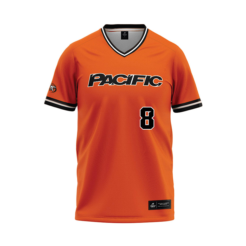 Pacific - NCAA Softball : Amanda Bricker - Orange Baseball Jersey-0