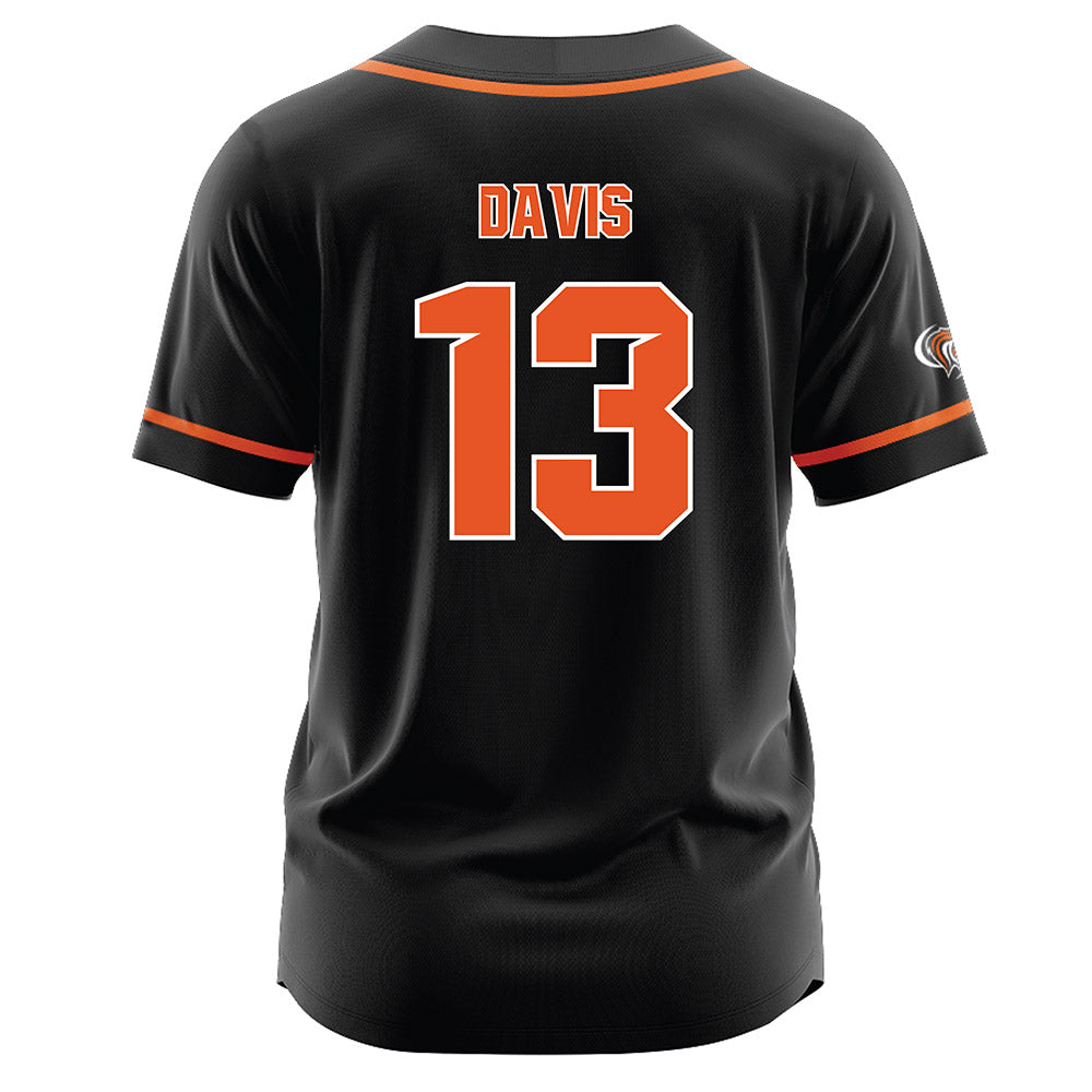 Pacific - NCAA Baseball : Diego Davis - Black Jersey-1
