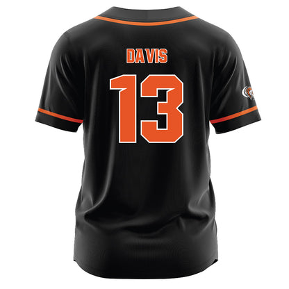 Pacific - NCAA Baseball : Diego Davis - Black Jersey-1
